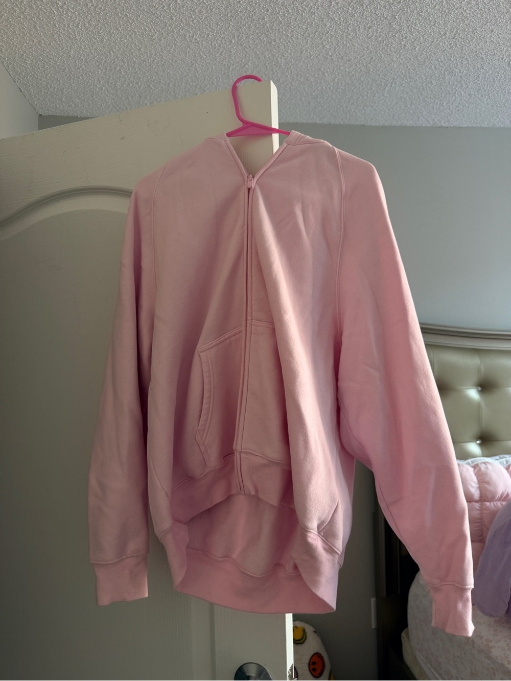 Aritzia Light Pink Full-Zip Hoodie Jacket